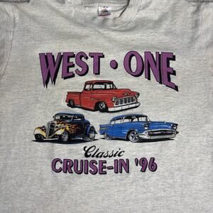 Vintage 1996 West One Hot Rod Antique Classic Car Show Shirt Large Single Stitch